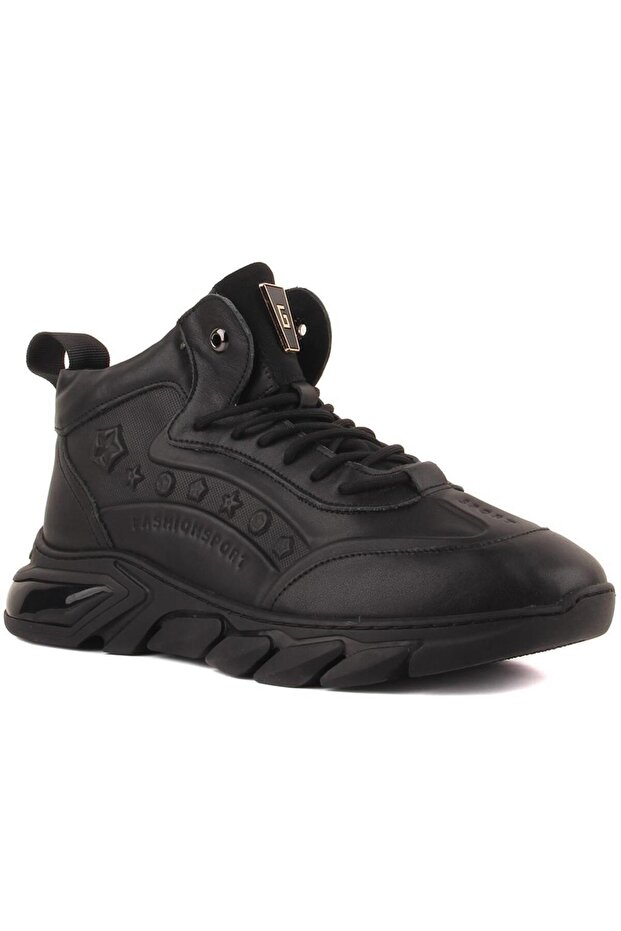 23K513 BLACK MEN'S SNEAKER SPORTS SHOES-Black