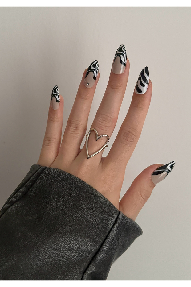 خاتم قابل للتعديل على شكل قلب كبير - 3