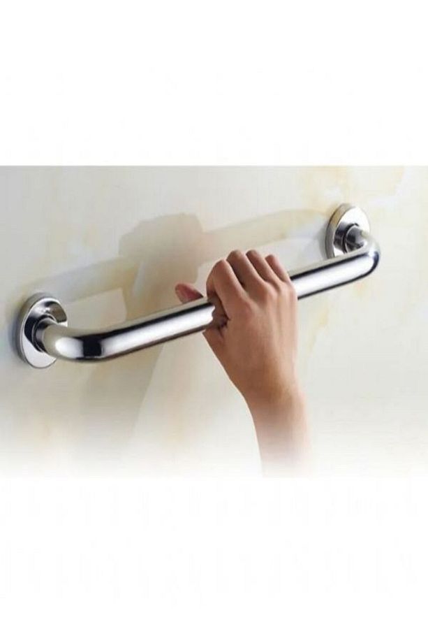 Krom Renkli Banyo Tutamağı (TUTACAĞI) Engelli Tutunma Barı 40 Cm - 3