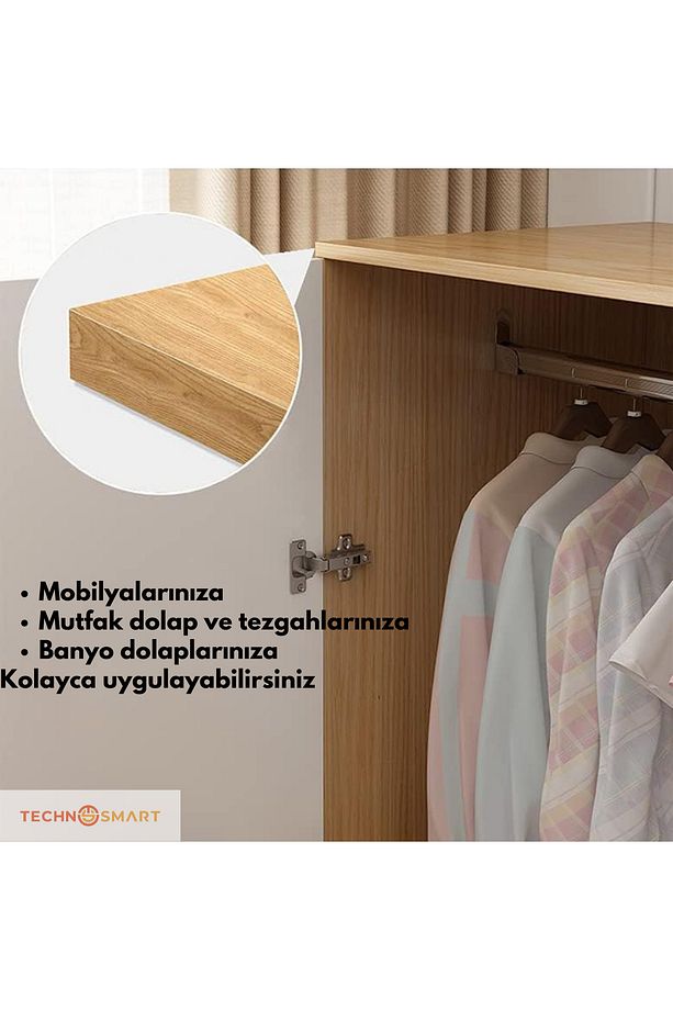 60cm×100cm Kendinden Yapışkanlı Ahşap Görünümlü Kaplama Kağıdı Mutfak Dolap Masa Duvar - 6