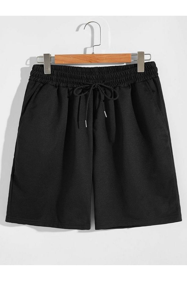 Unisex Siyah Regular Şort - 1