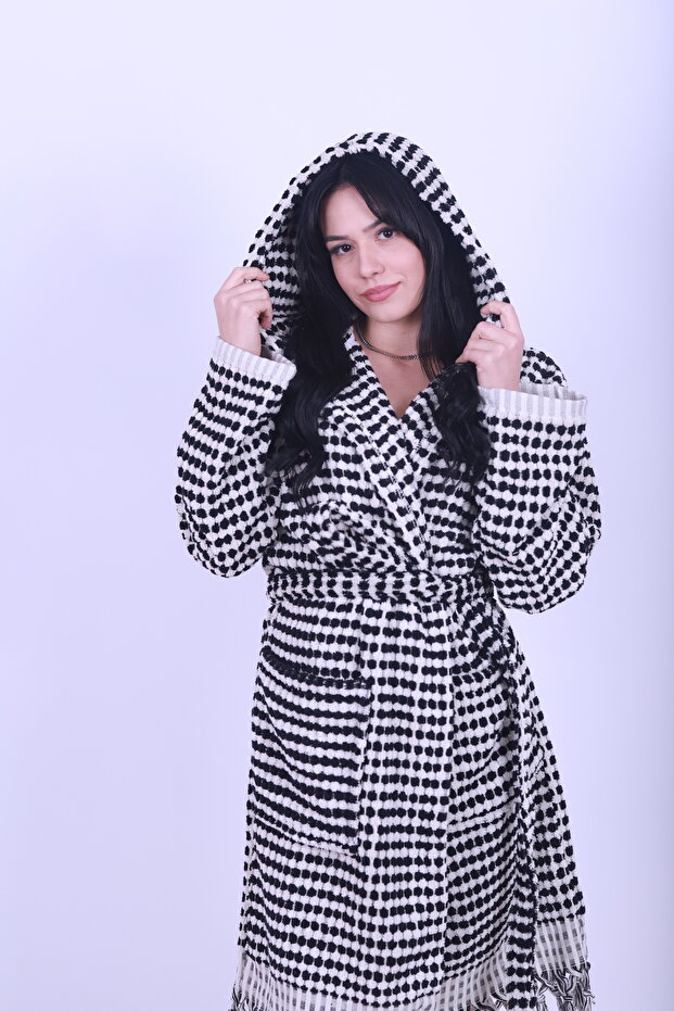 Bubble Havlu Bornoz %100 Pamuklu - 3