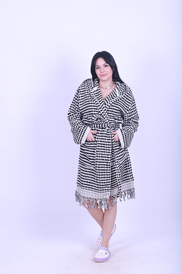 Bubble Havlu Bornoz %100 Pamuklu - 2