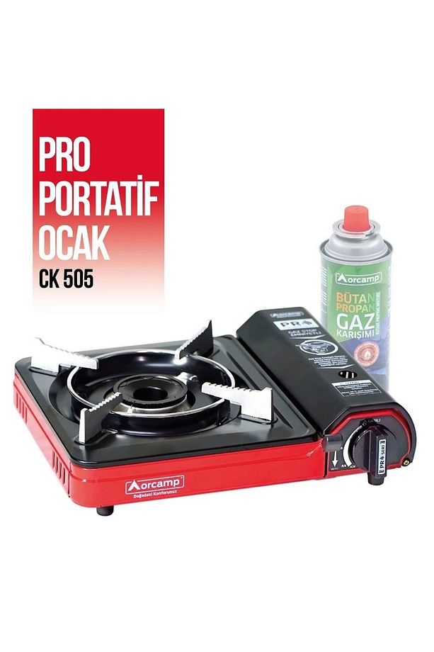 Portatif Tekli Kamp Ocağı Kırmızı - 4