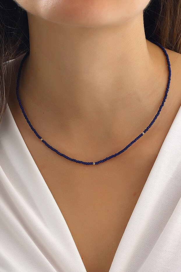 Lapis Taşlı Dİzi Kolye - 1