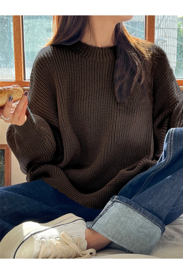 Dámský oversize svetr Dier Moda - 2