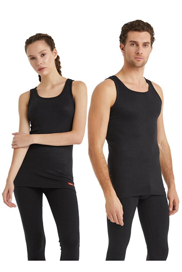 Thermal Zero Sleeve Athlete Unisex Underwear Black C0T6N2O9