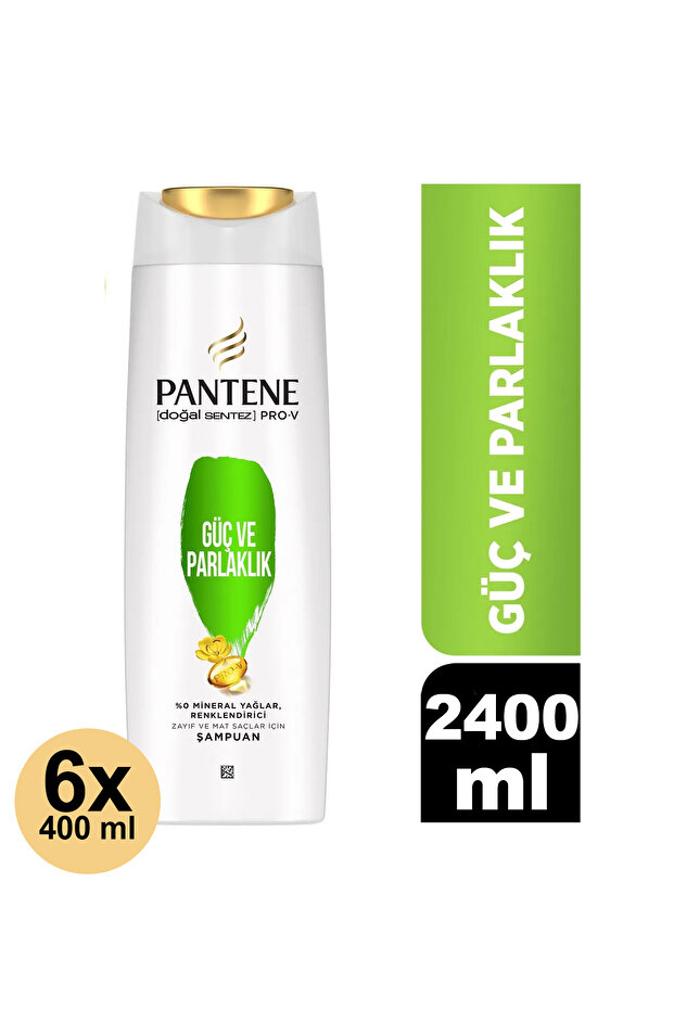Pro-v Doğal Sentez Şampuan Güç Ve Parlaklık Şampuan 2400 ml 400 ml X 6 Adet - 1