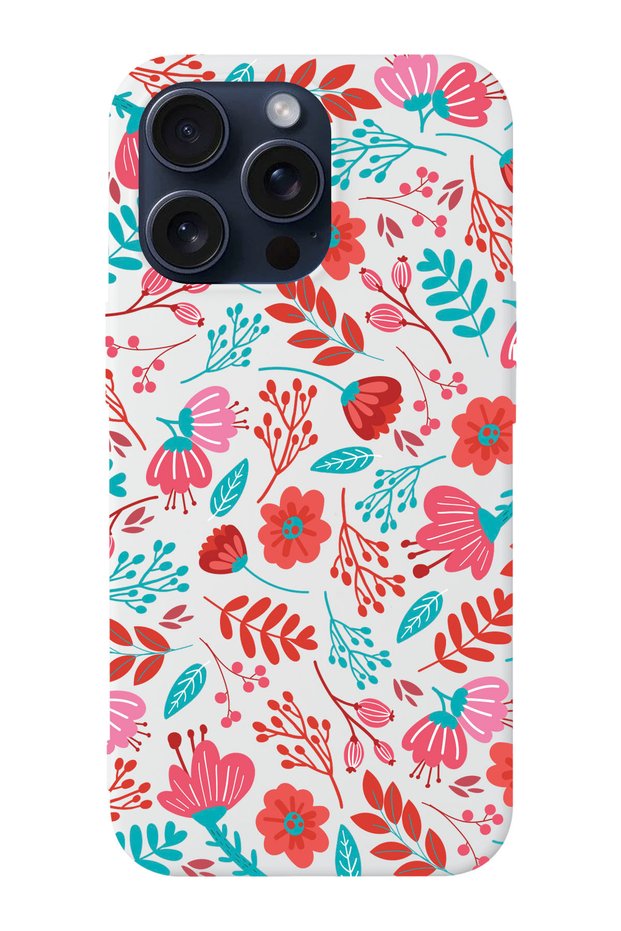 iPhone 15 Pro Compatible Flowers Patterned Launch Phone Case