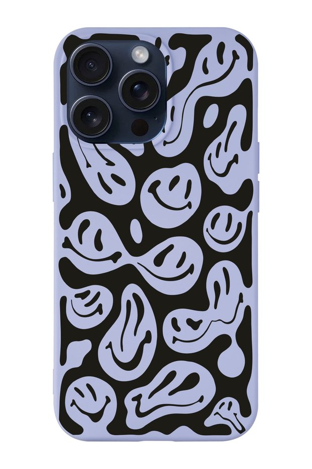 iPhone 15 Pro Compatible Smiling Faces Patterned Launch Phone Case