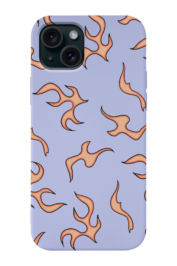iPhone 15 Compatible Flame Parts Patterned Launch Phone Case