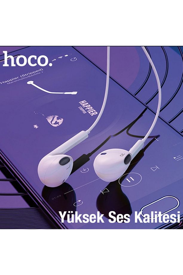 M101 Crystal Type-C Kulakiçi Mikrofonlu Kablolu Kulaklık BEYAZ - 4
