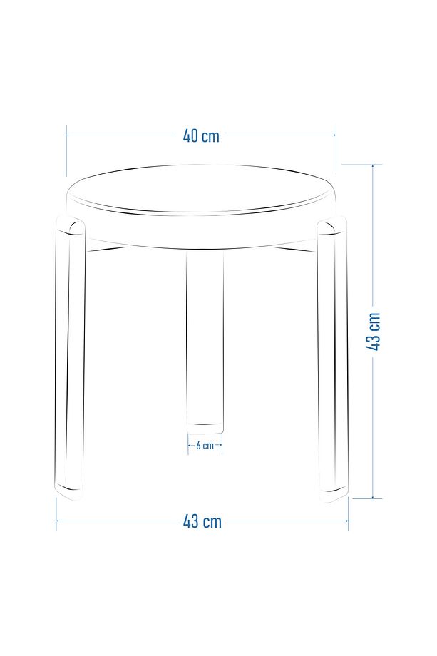 Teras Siyah Metal Ayak İstiflenebilir Mutfak-Balkon Taburesi (2 Adet) - 4
