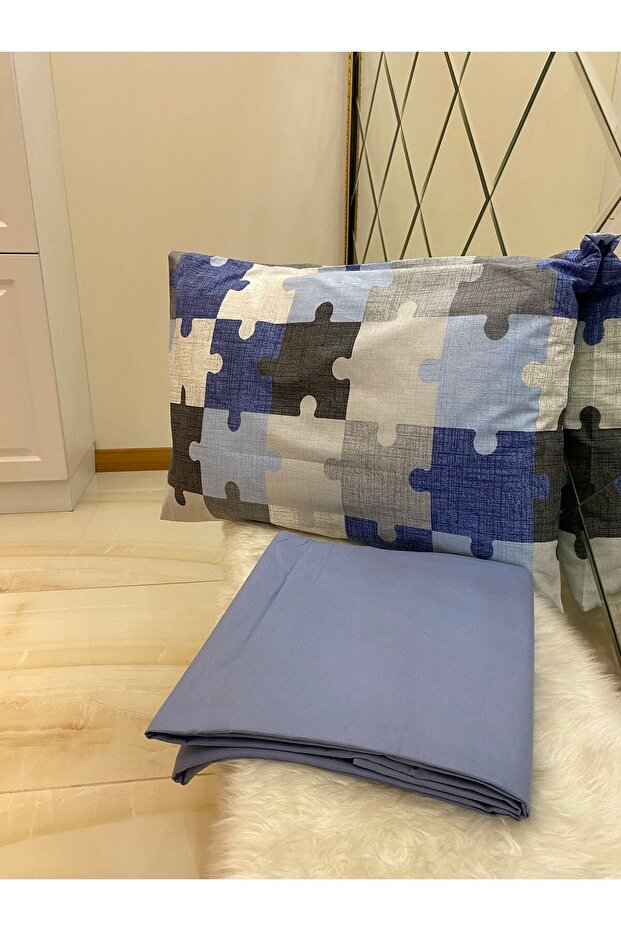 Ranforce Elastic Sheet Pillow Set 100% Cotton