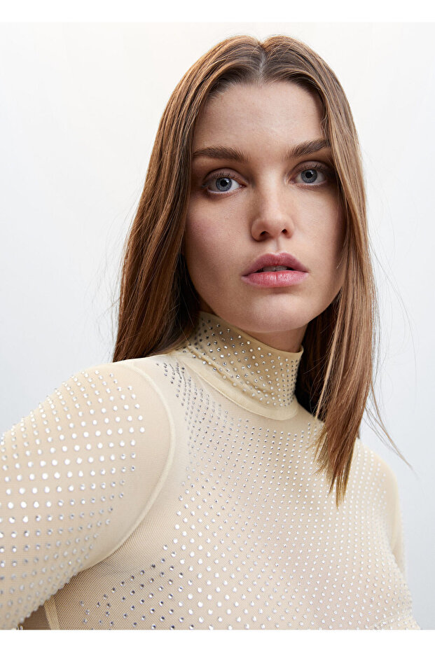 Bej Kadın Elbise 37079095 - 5