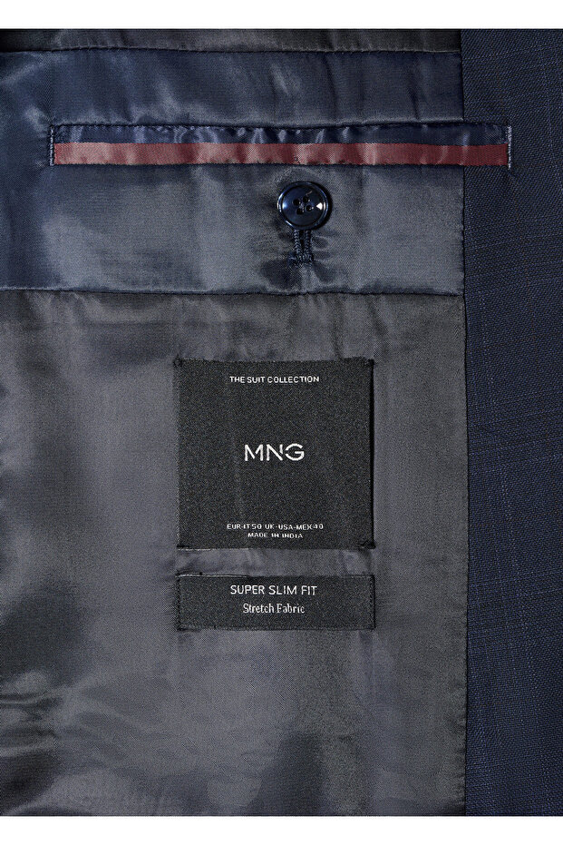 Erkek Parlak Mavi Ceket - 7