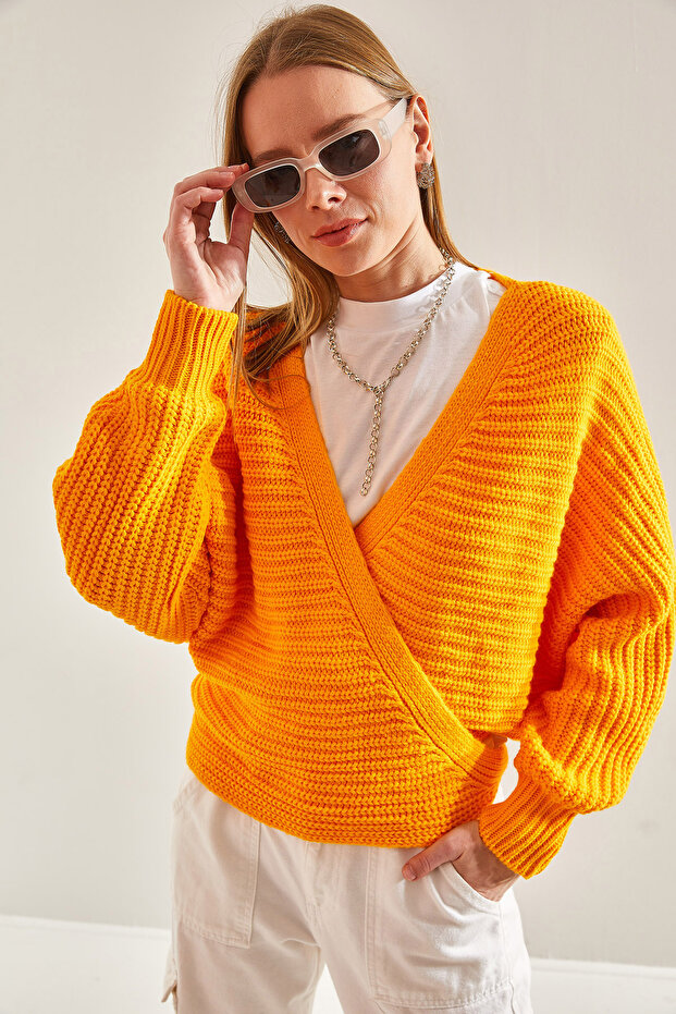 Kadın Bağlama Detaylı Triko Hırka - 1