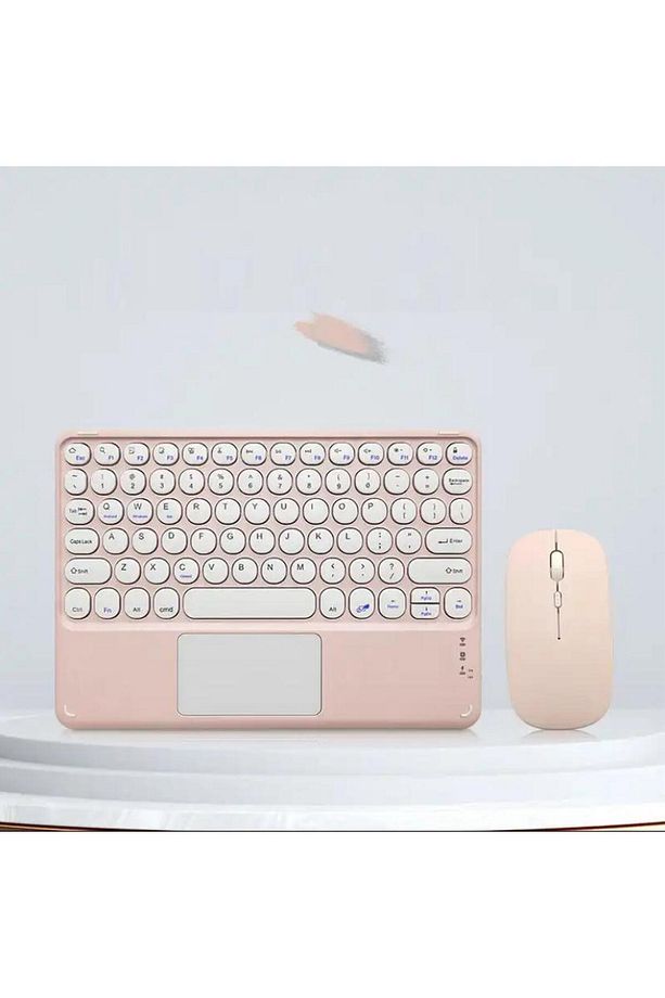 Tüm Cihazlara Uyumlu Akıllı Taşınabilir Bluetooth Klavye Mouse Touchpad Slim Klavye Set - 1