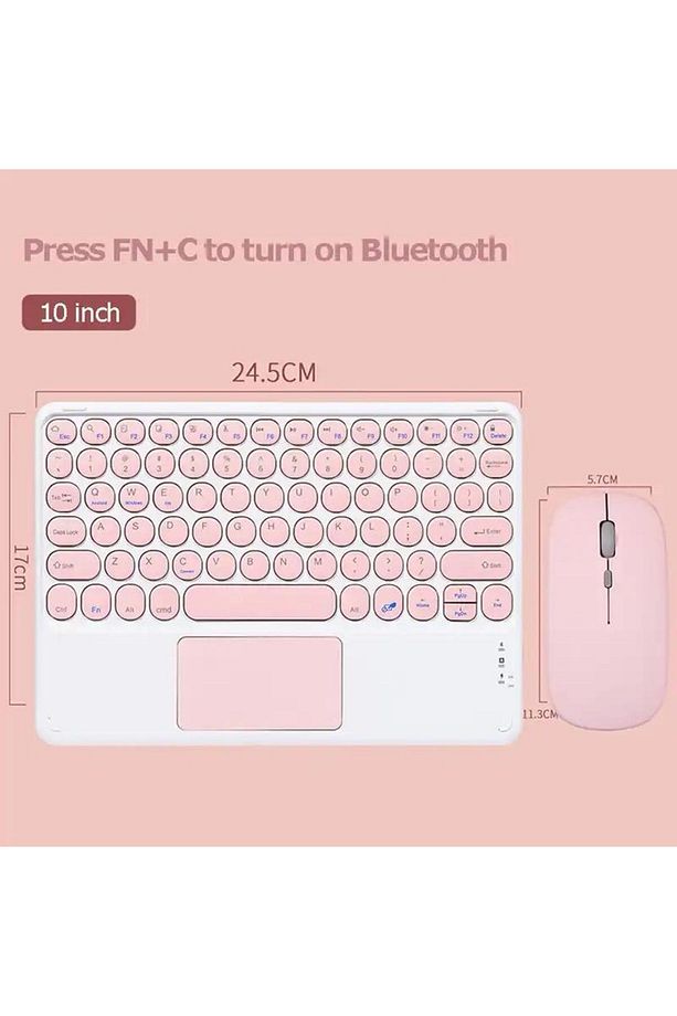 Tüm Cihazlara Uyumlu Akıllı Taşınabilir Bluetooth Klavye Mouse Touchpad Slim Klavye Set - 5