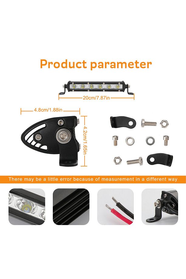 72W 24 Led Tek Sıra Off Road Yayıcı Gündüz Farı Lambası Projektör - 5