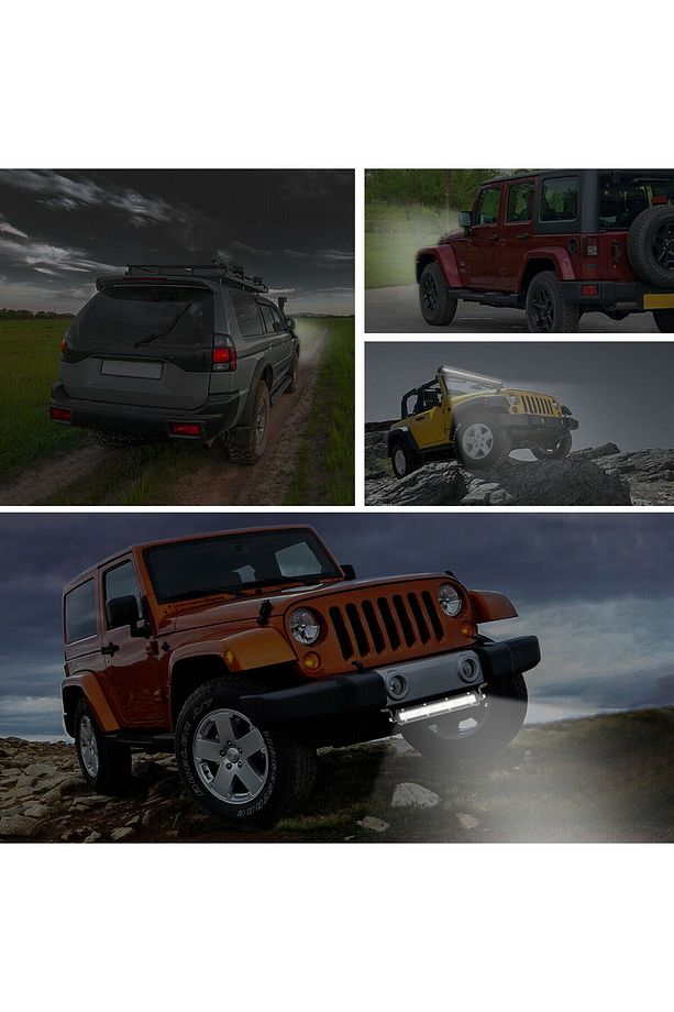 72W 24 Led Tek Sıra Off Road Yayıcı Gündüz Farı Lambası Projektör - 7