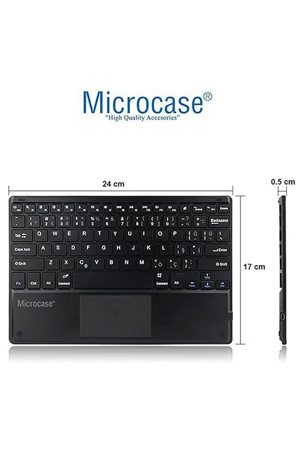 Redmi Pad SE 11 inch Uyumlu Bluetooth Touchpad Klavye+Bluetooth Mouse+Standlı Kılıf-BKK7 - 5