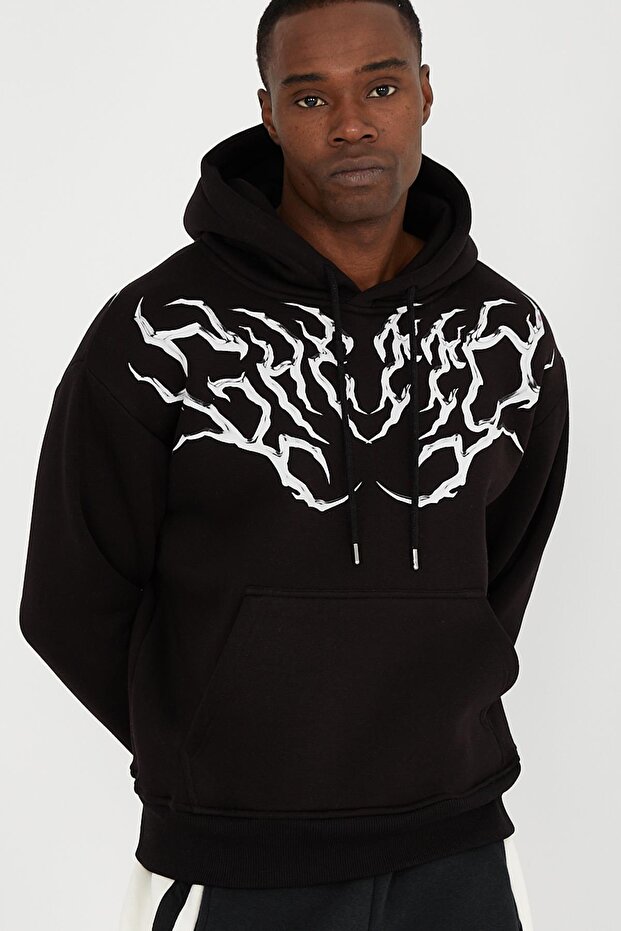 Silver Oversize Unisex Sweatshirt - 1