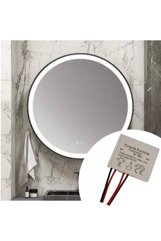 12V 3A Dokunmatik (Touch) Ayna Arkası Sensörü Beyaz Banyo Aynası Sensörü Mobilya Sensörü Led Işık - 5