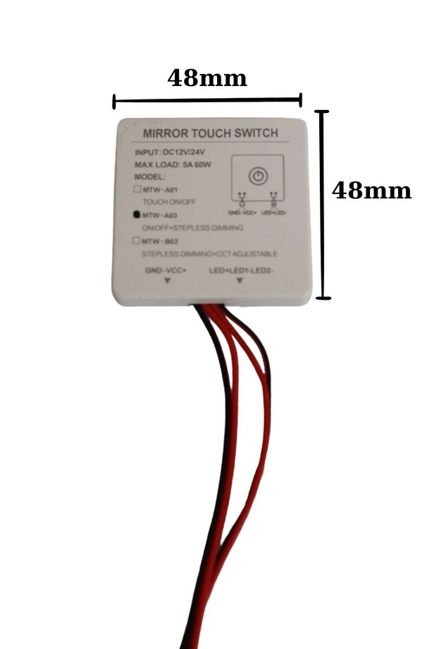 Dokunmatik (Touch) Ayna Arkası Sensör 12-24V 5A Led Işık Banyo Aynası Sensörü Mobilya Sensörü - 2