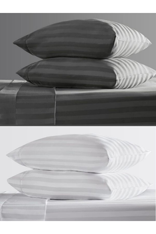 4-Piece Pillowcase Cotton Satin Hotel Pillowcase Line 93 Wire White Satin Luxury Hotel 50x70