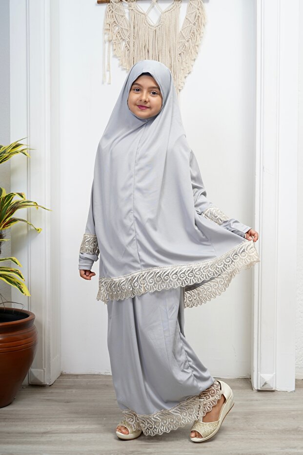 Children's Two-Piece Prayer Outfit Gray