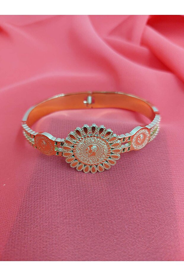 Çeyrek Altınlı Kalın Çelik Kelepçe - 1