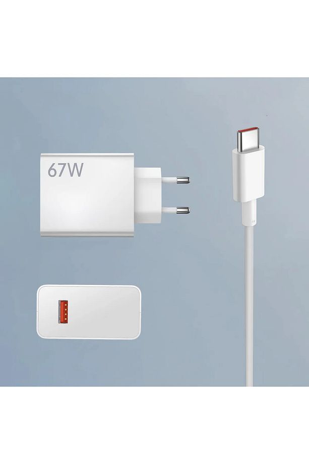 67W USB To Type-C Xiaomi iPhone15 Uyumlu  Notebook Ultrabook Turbo Şarj Aleti Adaptör Kablo (SET) - 2
