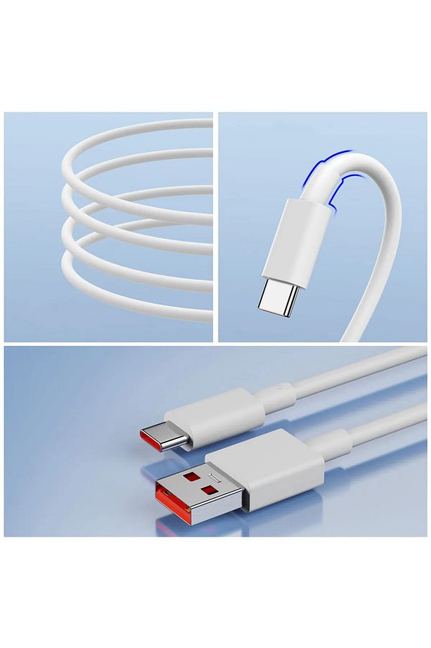 67W USB To Type-C Xiaomi iPhone15 Uyumlu  Notebook Ultrabook Turbo Şarj Aleti Adaptör Kablo (SET) - 5