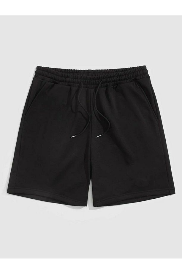 Erkek Siyah Regular Fit Şort - 1