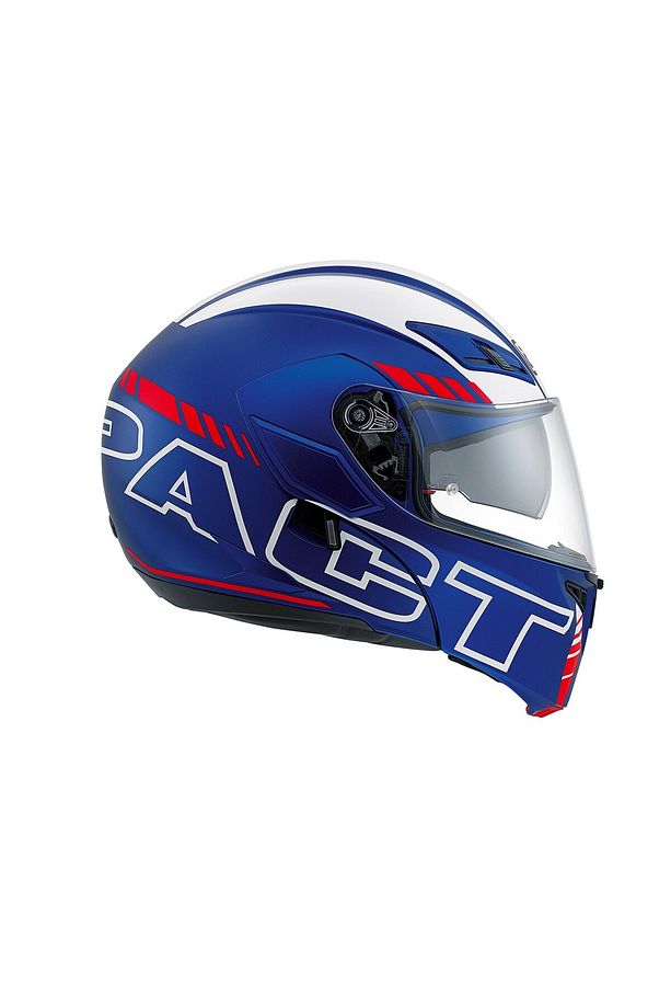 Compact St Multi Plk Seattle Matt Blue White Red Çene Açilir Kask - Pinlock Dahil - 2