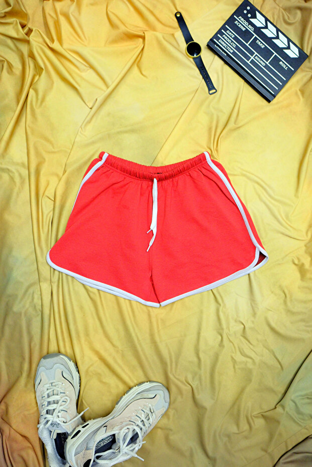 WOMEN'S COMBED WHITE TIE SLIT MINI SHORTS