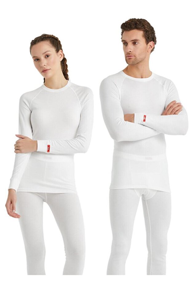 Long Sleeve Thermal Unisex Underwear White C9T52NO9