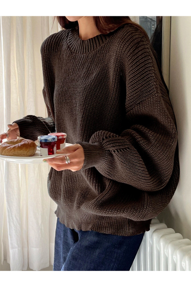 Dámský oversize svetr Dier Moda - 3