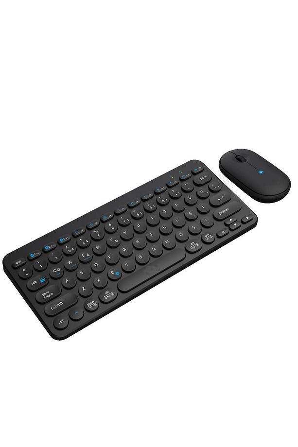 MK-117 Bluetoothlu Kablosuz Klavye Mouse Seti Türkçe Q Klavye Sessiz - 2