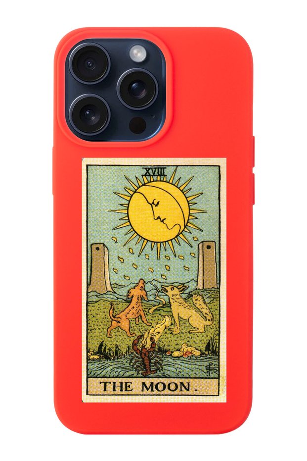 iPhone 15 Pro Compatible the Moon Tarot Patterned Launch Phone Case