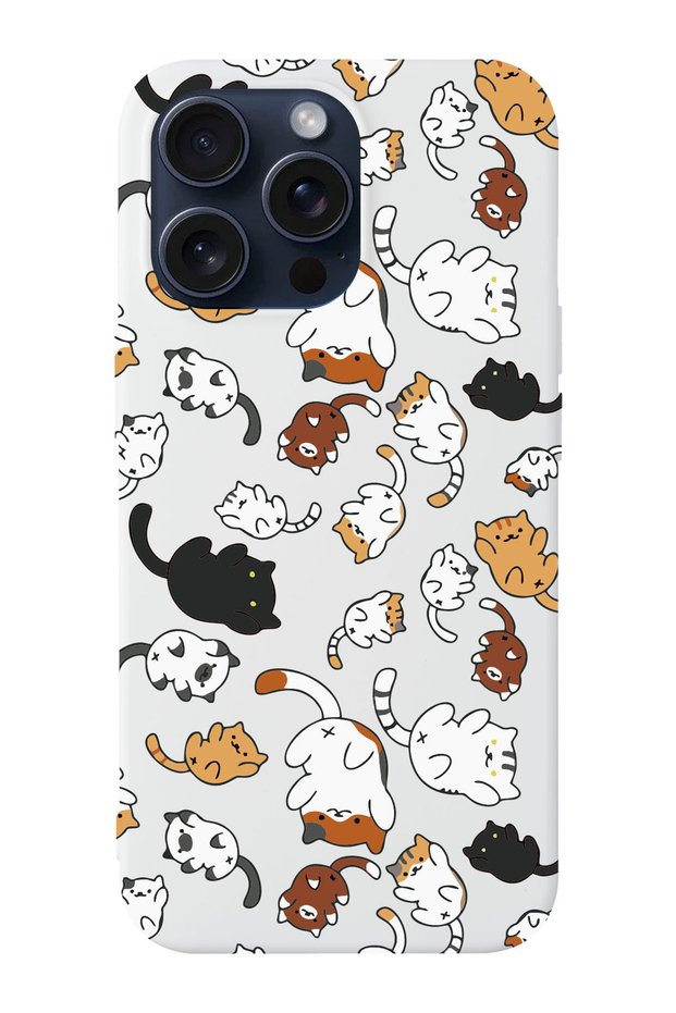 iPhone 15 Pro Max Compatible Kittens Patterned Launch Phone Case