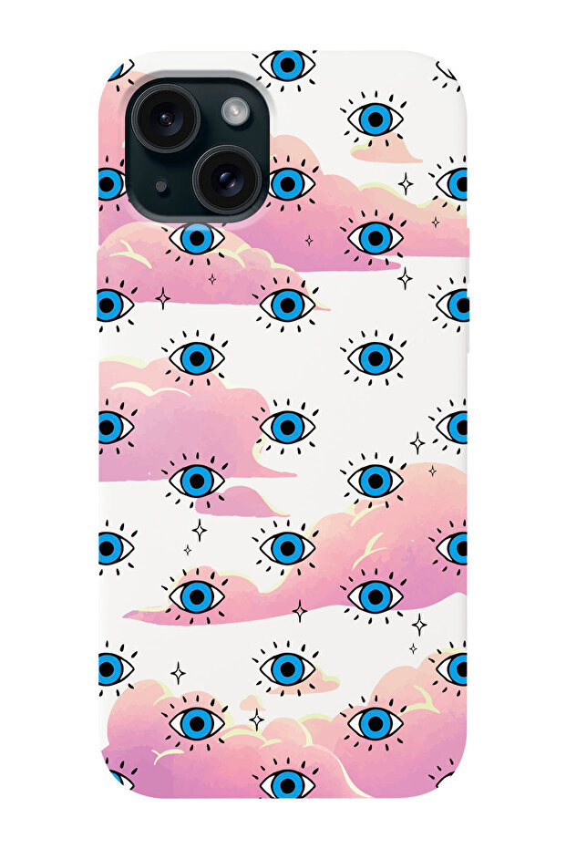 حافظة هاتف متوافقة مع هاتف Iphone 15 PLUS بنمط عيون سحابية - 1