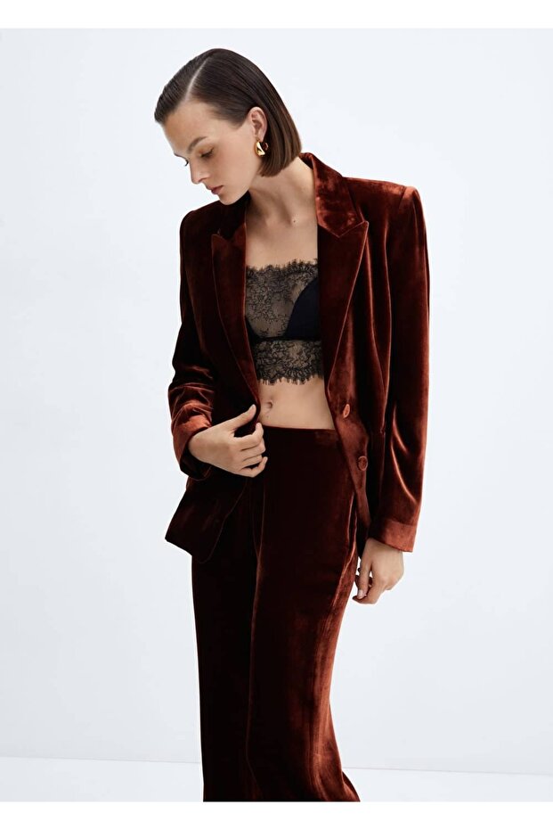 Kadife kumaş pantolon - 6