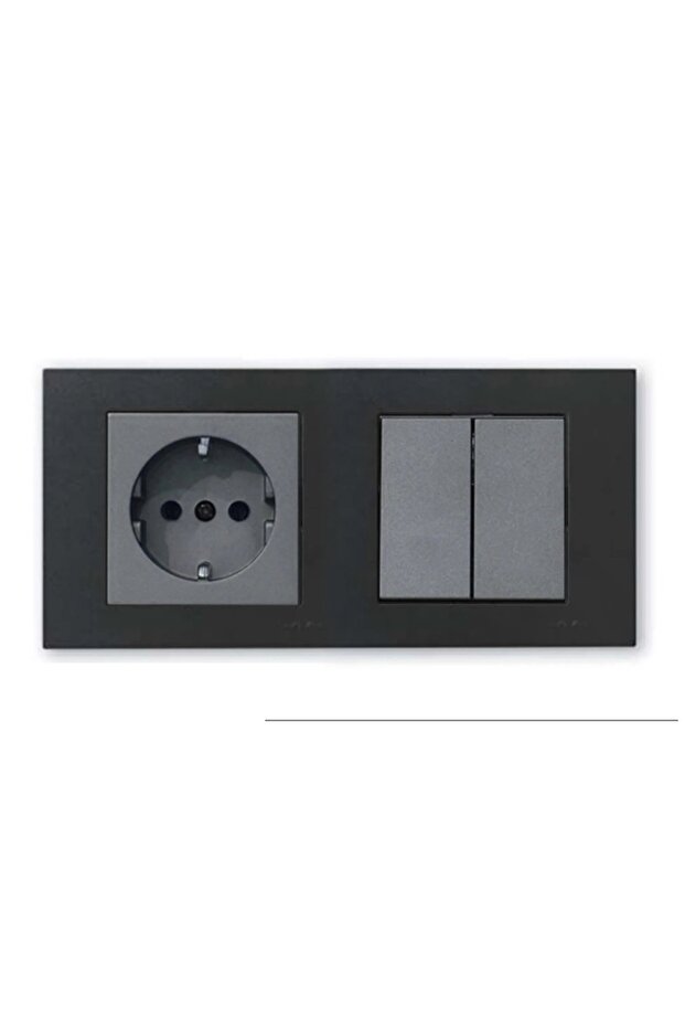 Grano Metallic Black Frame (Grounded Socket and Commutator Switch Smoked)