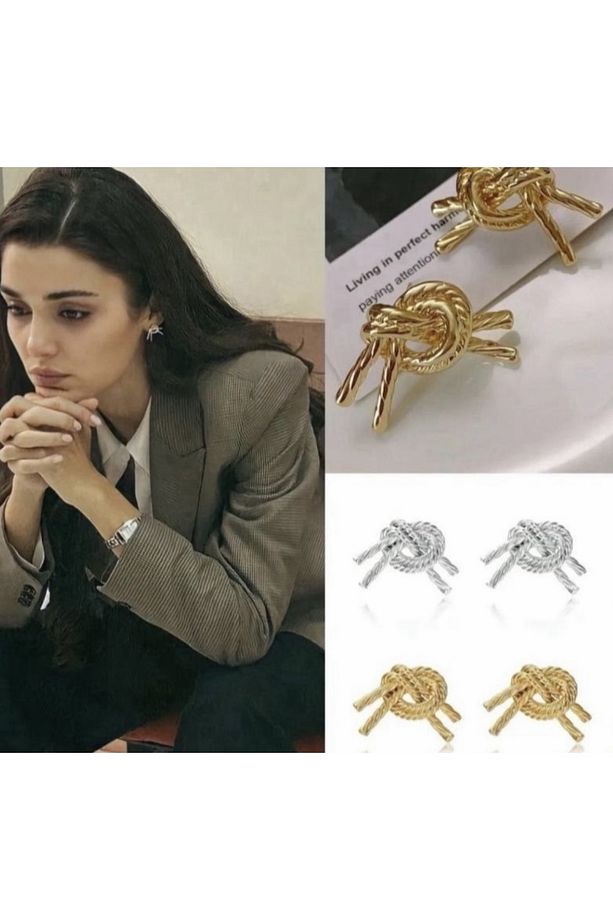 İthal Trend Sarmal Silver Küpe - 1