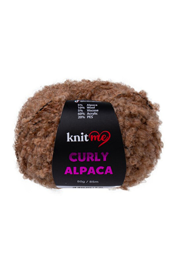 5 Adet Curly Alpaca Yün Karışımlı Kıvırcık Dokulu Yumuşak Peluş İp KC10 - 1