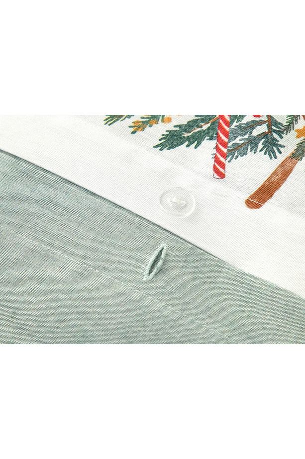 Pine Serenity Dijital Baskılı Soft Cotton Tek Kişilik Nevresim Takımı Yeşil - 5