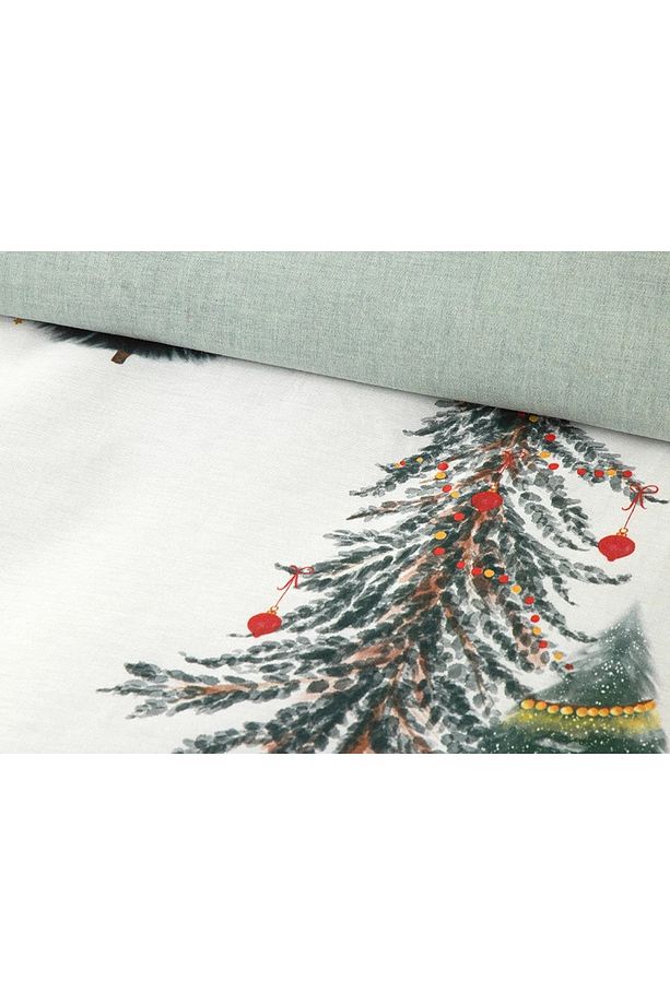 Pine Serenity Dijital Baskılı Soft Cotton Tek Kişilik Nevresim Takımı Yeşil - 6