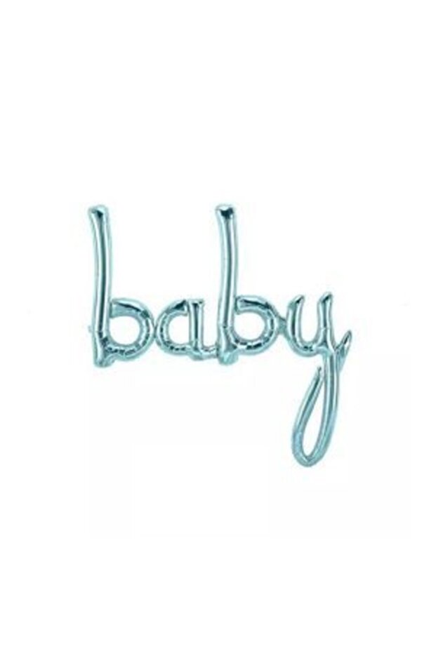 Baby Baby Blue Font Foil Balloon